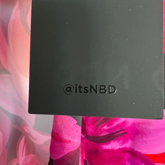 Revolve N.B.D Levigne Mini Dress Dark Floral print size SMALL - Picture 9 of 14